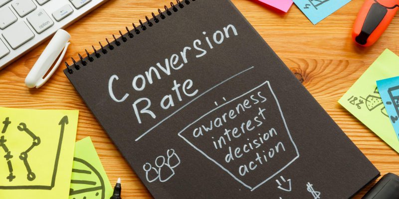 Marketing conversion rate for advertising, calculations and plan.